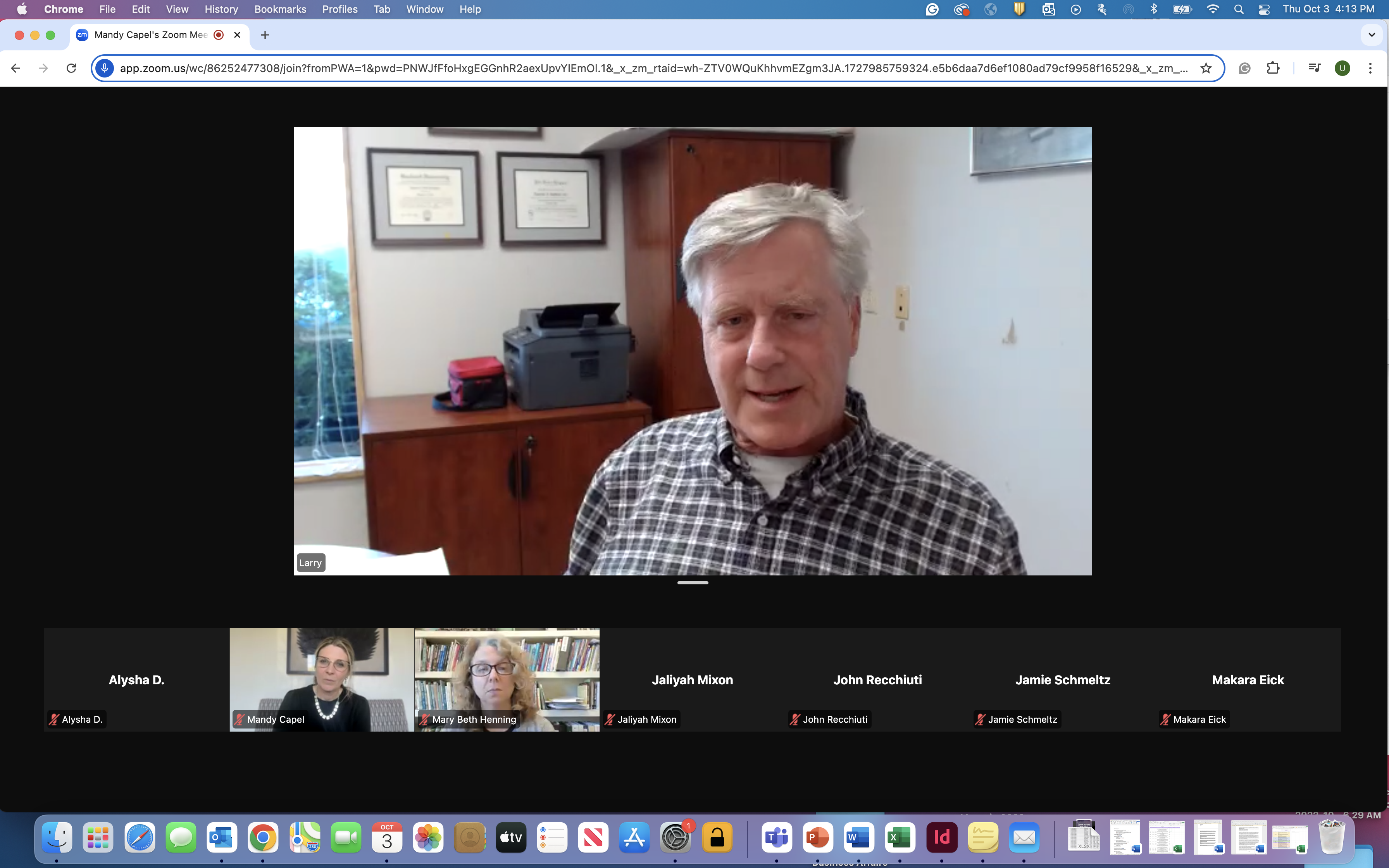 dr. larry goodman speaking on zoom