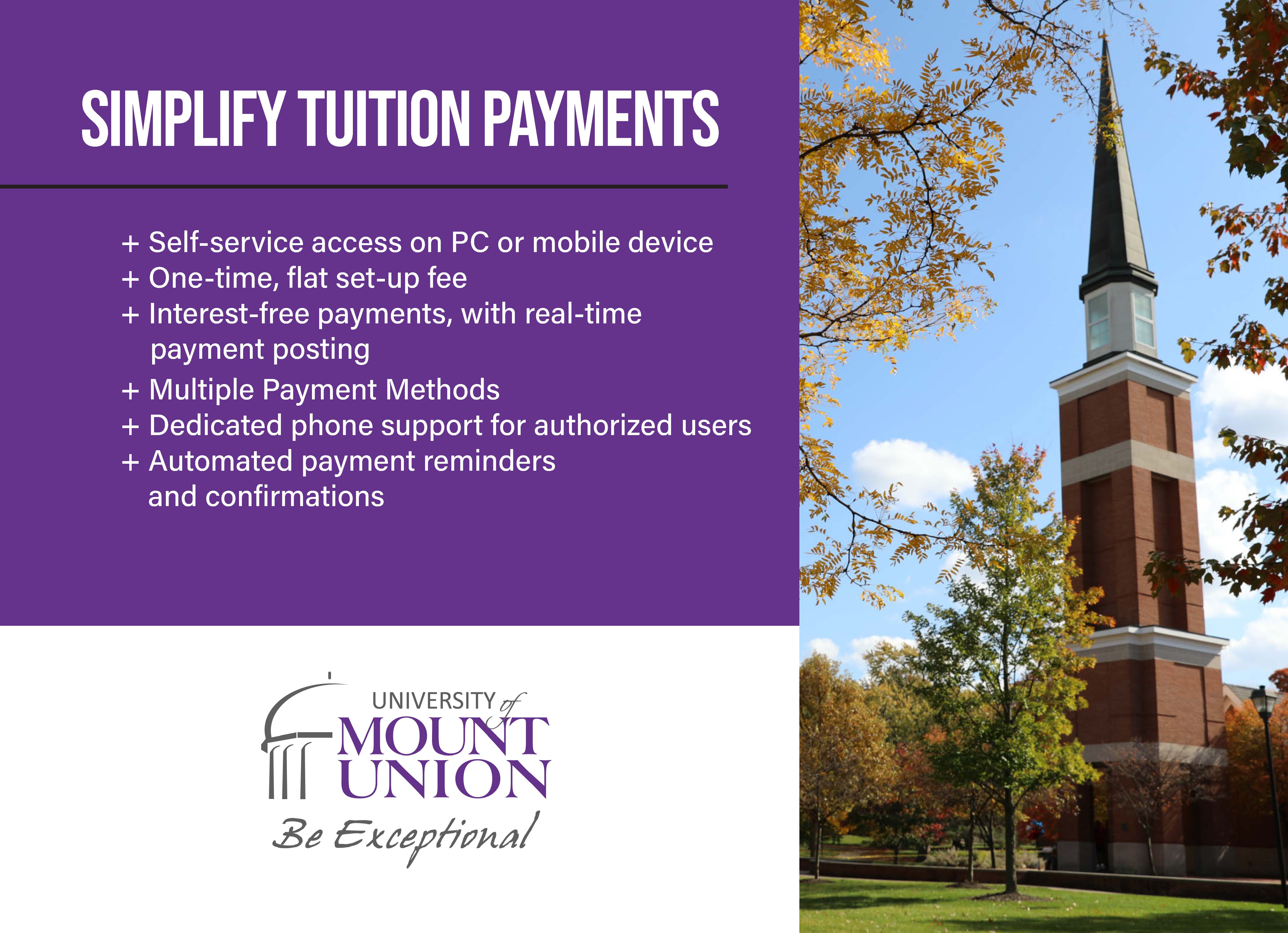 process to simplify tuition payments online