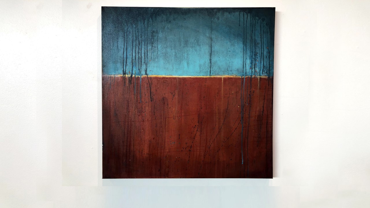 Joan Staufer, Red Earth, oil on canvas, 30”x30”, 2017. Price on Request