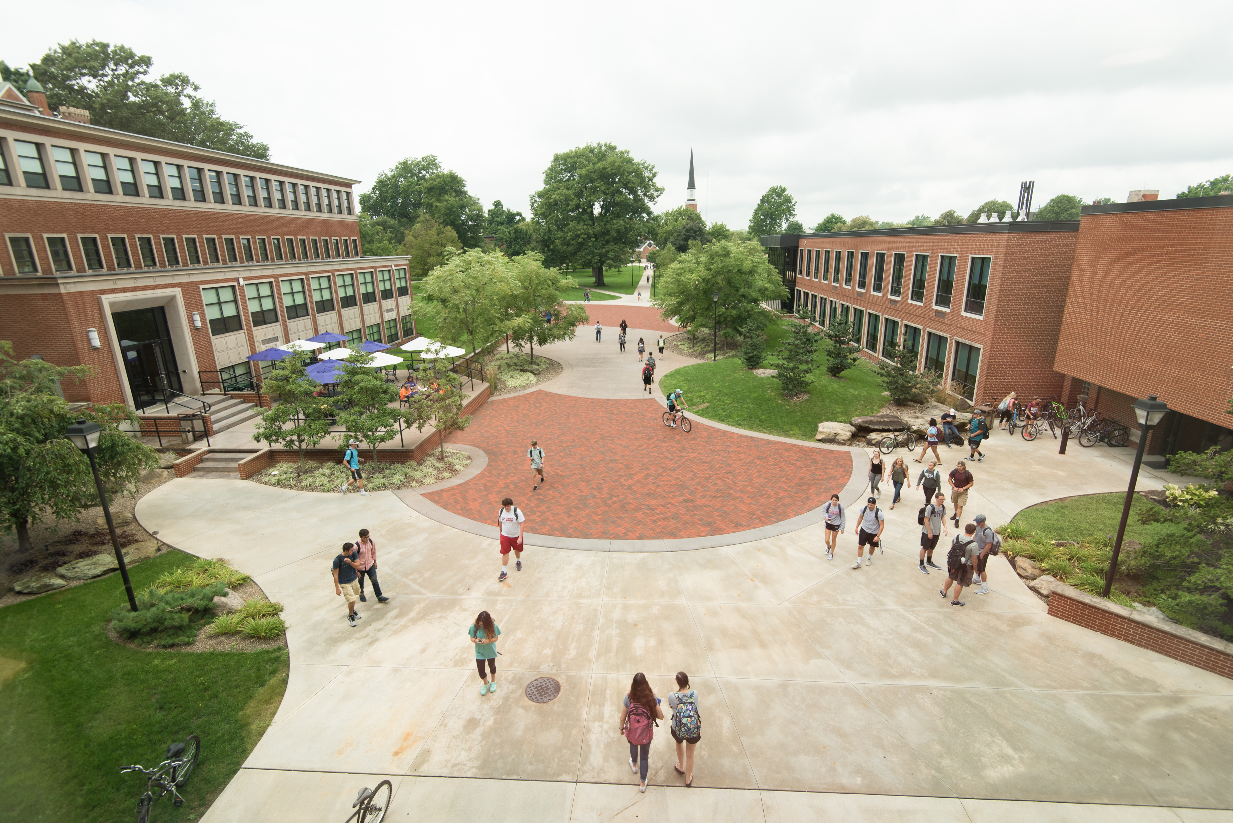 aerial of academic mall