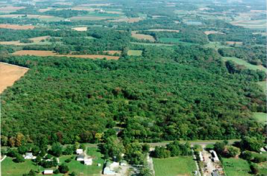 Aerial photo of the Nature Center