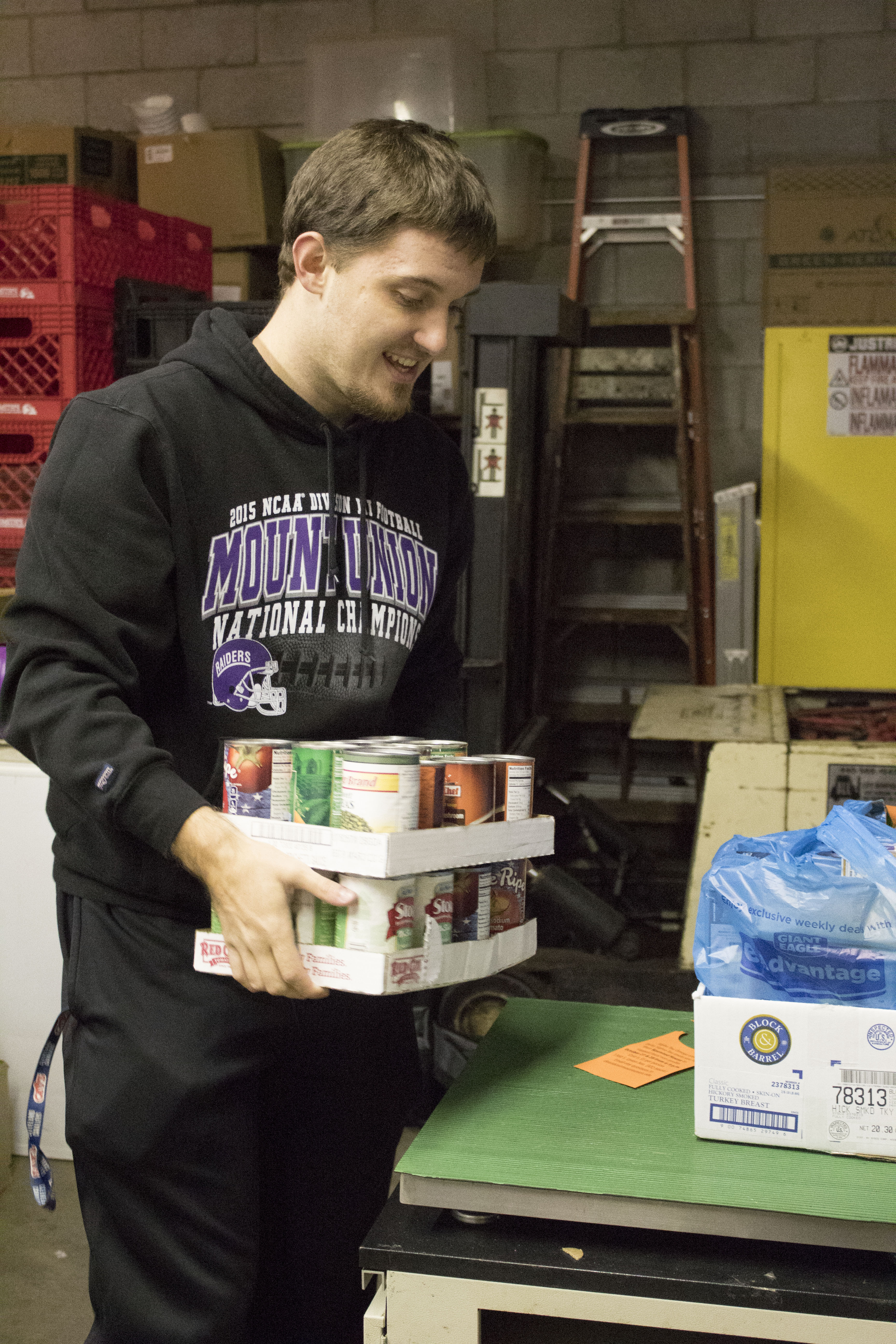 Mount Union Students Trick-or-Treating for Canned Goods on Halloween