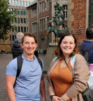 Students Walter Sterling and Natalie Engle in Germany