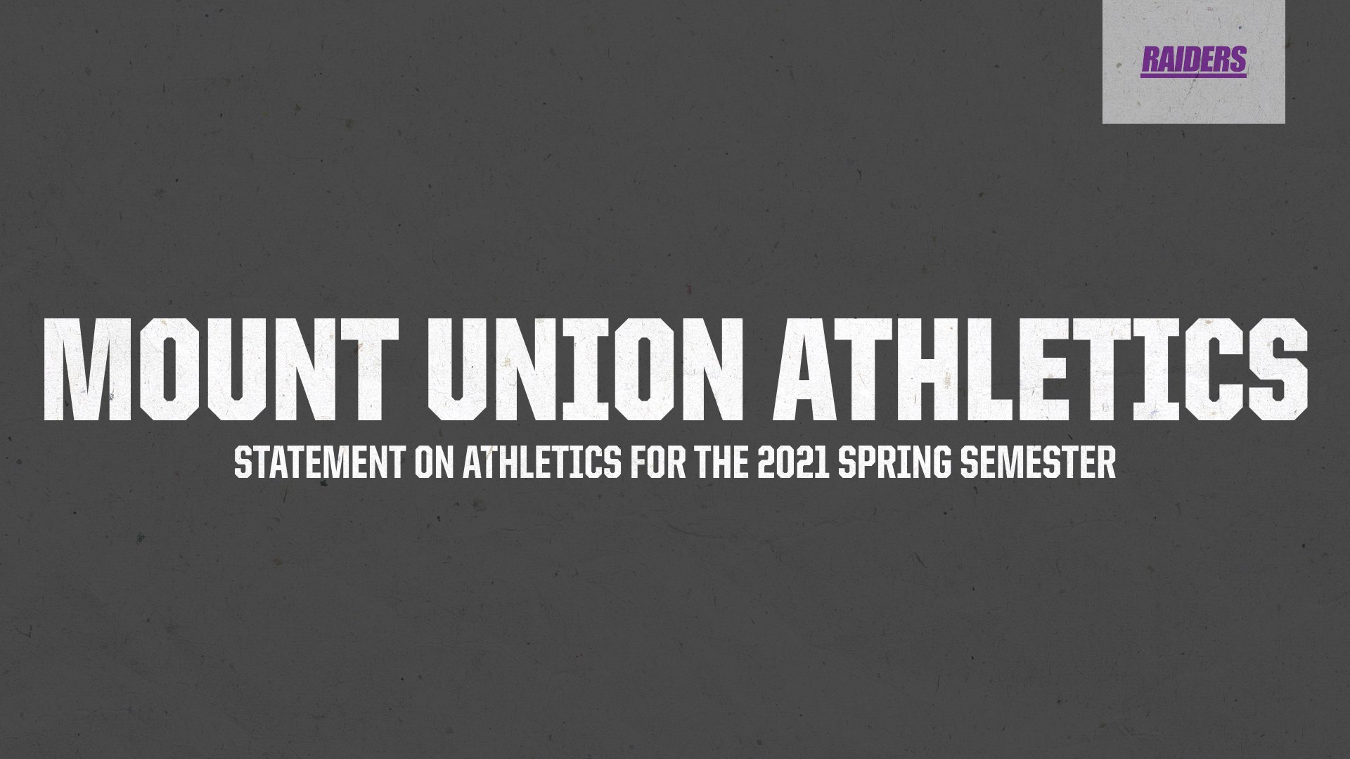 Mount Union Athletics - Statement on Spring 2021